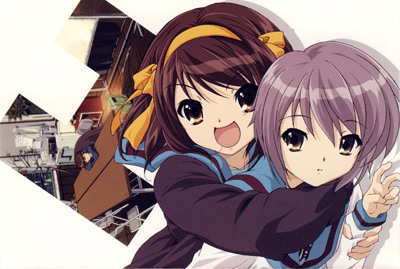 Haruhi hugs Yuki