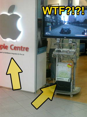 Xbox 360 in an official Apple store
